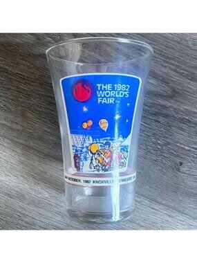 Vintage 1982 World's Fair Knoxville McDonalds Drinking Glass-Coca-Cola-GUC
